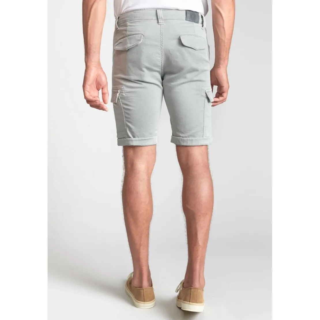 Le Temps des CerisesBermuda short DAMON gris Sven en coton