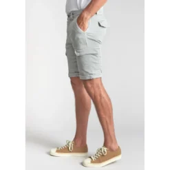 Le Temps des CerisesBermuda short DAMON gris Sven en coton