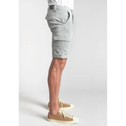 Le Temps des CerisesBermuda short DAMON gris Sven en coton