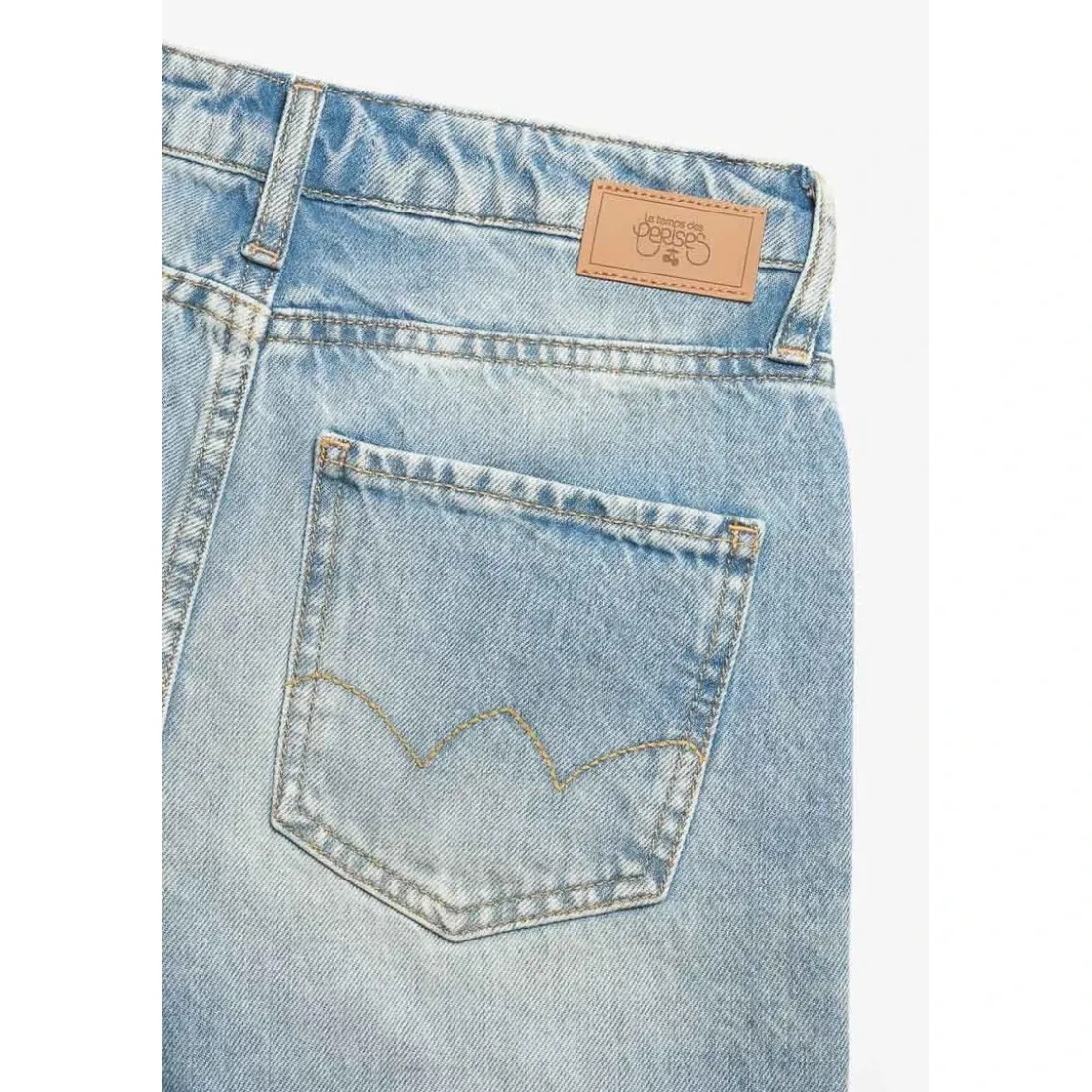 Le Temps des CerisesBermuda short en jeans fille CASA bleu
