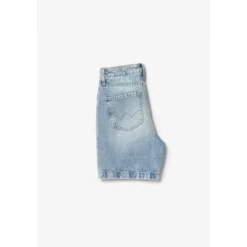 Le Temps des CerisesBermuda short en jeans fille CASA bleu