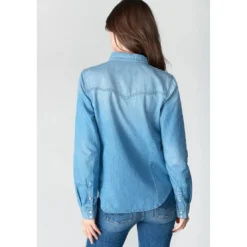 Le Temps des CerisesChemise en jeans JUANITA bleu Zoé
