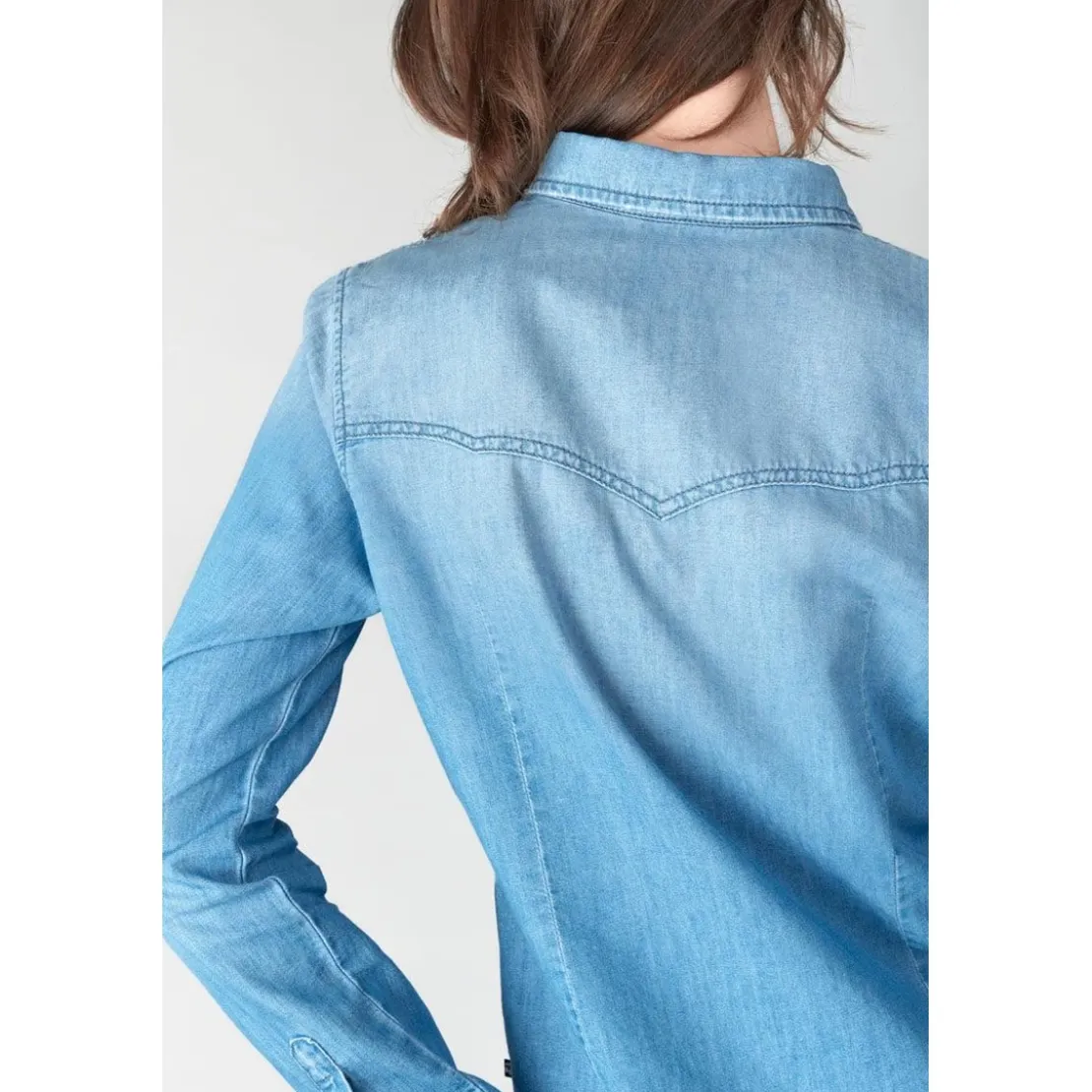 Le Temps des CerisesChemise en jeans JUANITA bleu Zoé