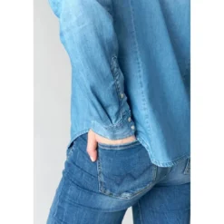 Le Temps des CerisesChemise en jeans JUANITA bleu Zoé