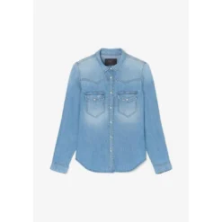 Le Temps des CerisesChemise en jeans JUANITA bleu Zoé