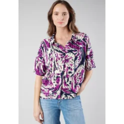 Le Temps des CerisesChemise GABRYE rose en viscose