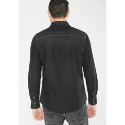 Le Temps des CerisesChemise Juanito en jeans noir délavé