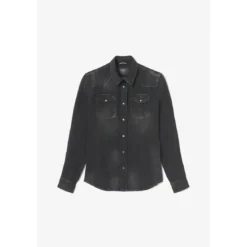 Le Temps des CerisesChemise Juanito en jeans noir délavé