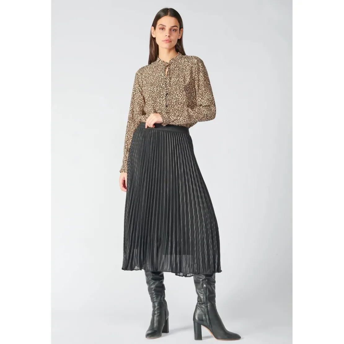 Le Temps des CerisesChemise SUSAN noir en viscose