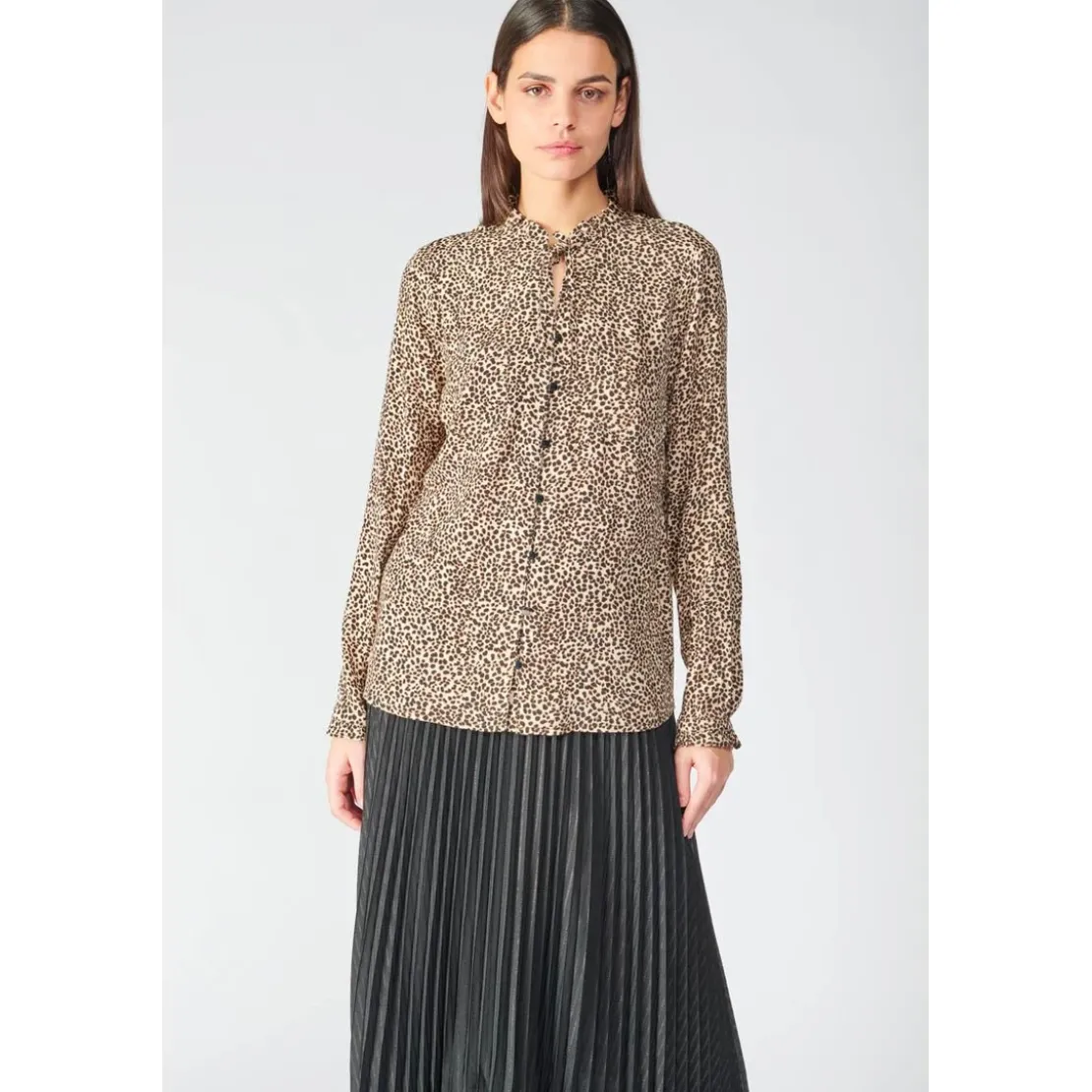 Le Temps des CerisesChemise SUSAN noir en viscose
