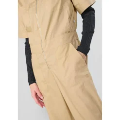 Le Temps des CerisesCombinaison droit WIDE beige Lucie en coton