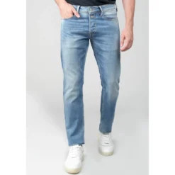 Le Temps des CerisesJeans ajusté 600/17, longueur 34 bleu en coton Ilan