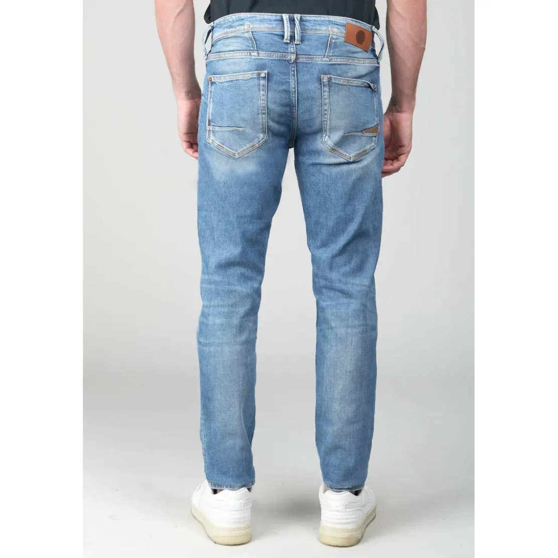 Le Temps des CerisesJeans ajusté 600/17, longueur 34 bleu en coton Ilan