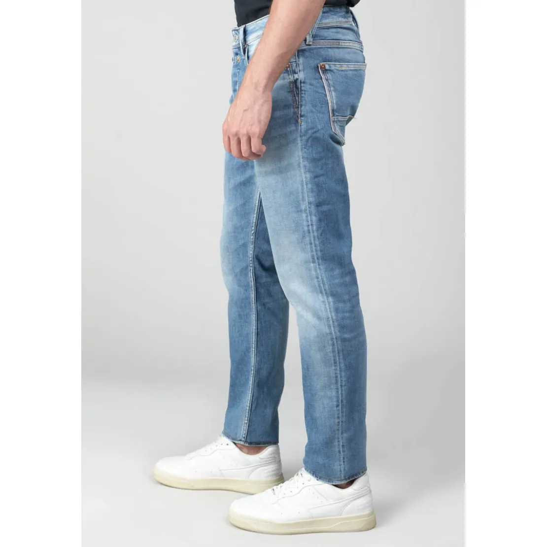 Le Temps des CerisesJeans ajusté 600/17, longueur 34 bleu en coton Ilan