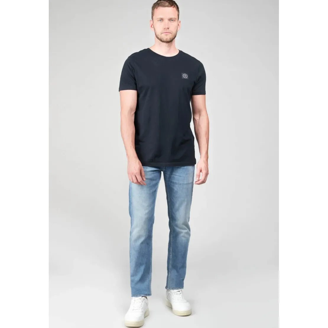 Le Temps des CerisesJeans ajusté 600/17, longueur 34 bleu en coton Ilan