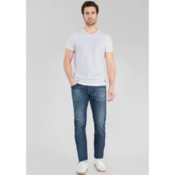 Le Temps des CerisesJeans ajusté stretch 700/11, bleu Ward en coton