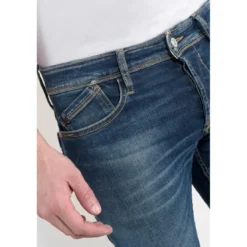 Le Temps des CerisesJeans ajusté stretch 700/11, bleu Ward en coton