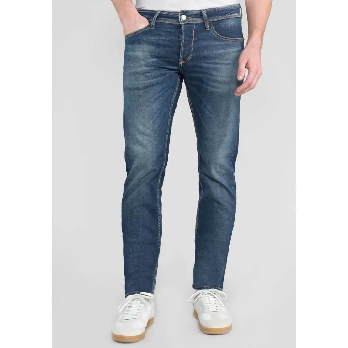 Le Temps des CerisesJeans ajusté stretch 700/11, bleu Ward en coton