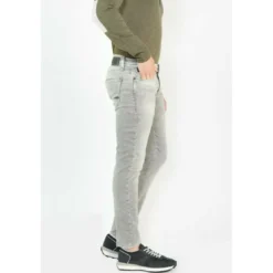Le Temps des CerisesJeans ajusté BLUE JOGG 700/11, longueur 34 gris en coton