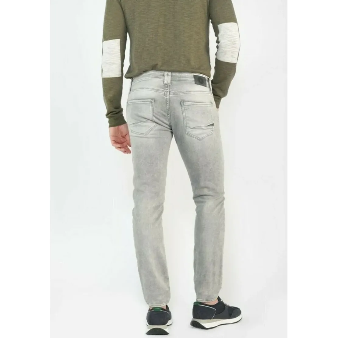 Le Temps des CerisesJeans ajusté BLUE JOGG 700/11, longueur 34 gris en coton