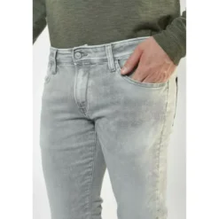 Le Temps des CerisesJeans ajusté BLUE JOGG 700/11, longueur 34 gris en coton