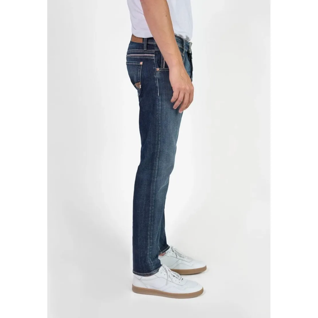 Le Temps des CerisesJeans ajusté stretch 700/11, longueur 34 bleu Sammy en coton