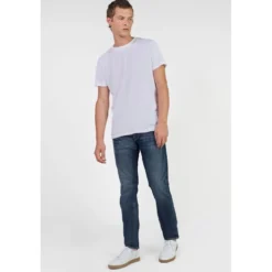 Le Temps des CerisesJeans ajusté stretch 700/11, longueur 34 bleu Sammy en coton