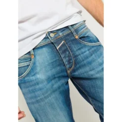 Le Temps des CerisesJeans ajusté stretch 700/11, longueur 34 bleu Sammy en coton