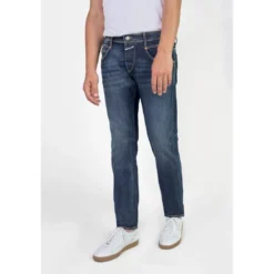 Le Temps des CerisesJeans ajusté stretch 700/11, longueur 34 bleu Sammy en coton