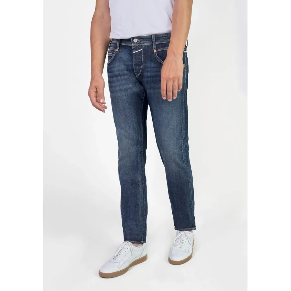 Le Temps des CerisesJeans ajusté stretch 700/11, longueur 34 bleu Sammy en coton