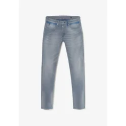 Le Temps des CerisesJeans ajusté stretch 700/11, longueur 34 bleu Zeke en coton