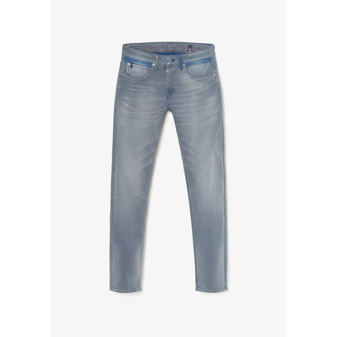 Le Temps des CerisesJeans ajusté stretch 700/11, longueur 34 bleu Zeke en coton