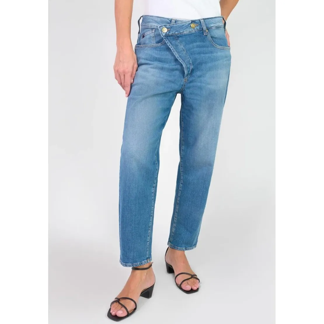 Le Temps des CerisesJeans boyfit cosy, 7/8ème bleu Eva