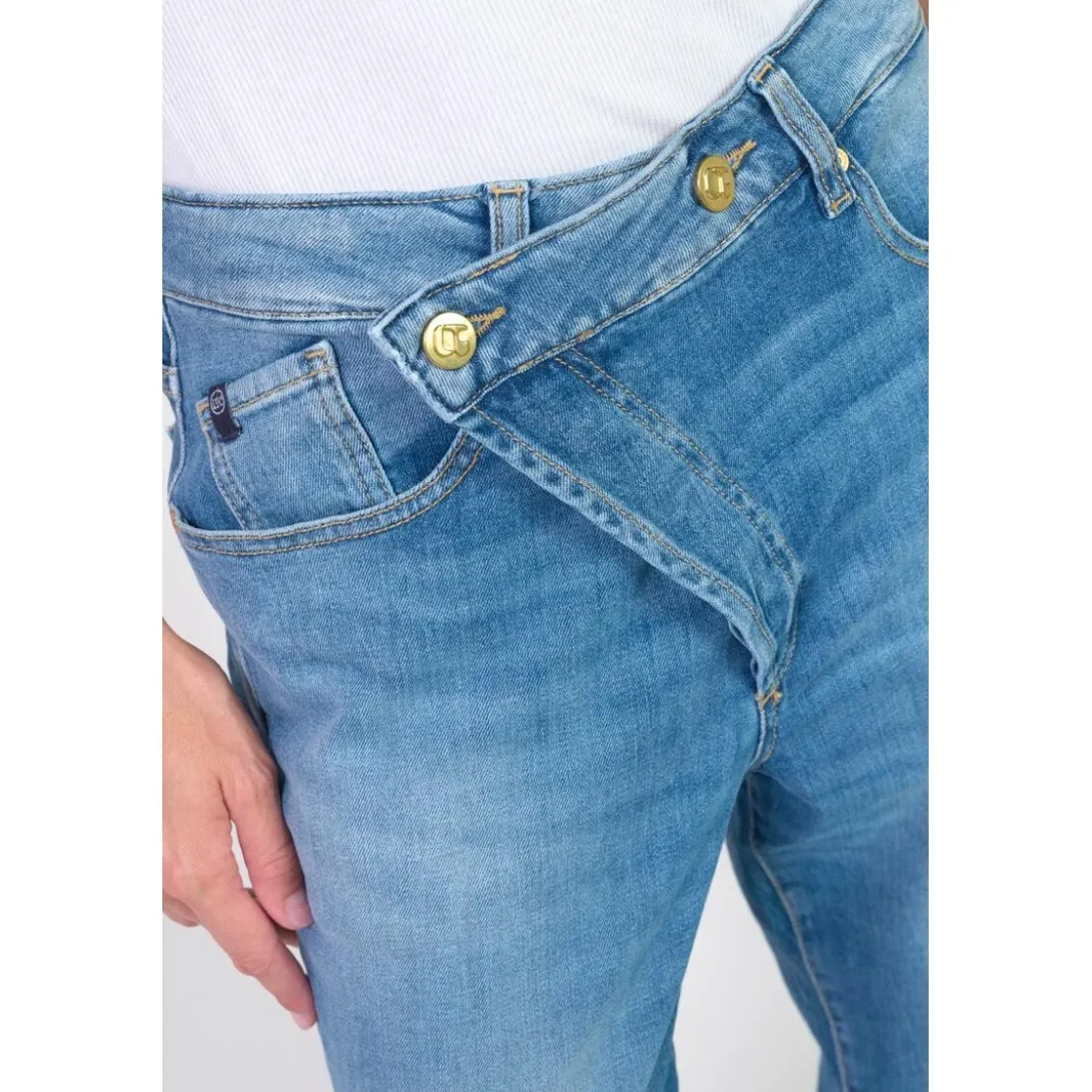 Le Temps des CerisesJeans boyfit cosy, 7/8ème bleu Eva
