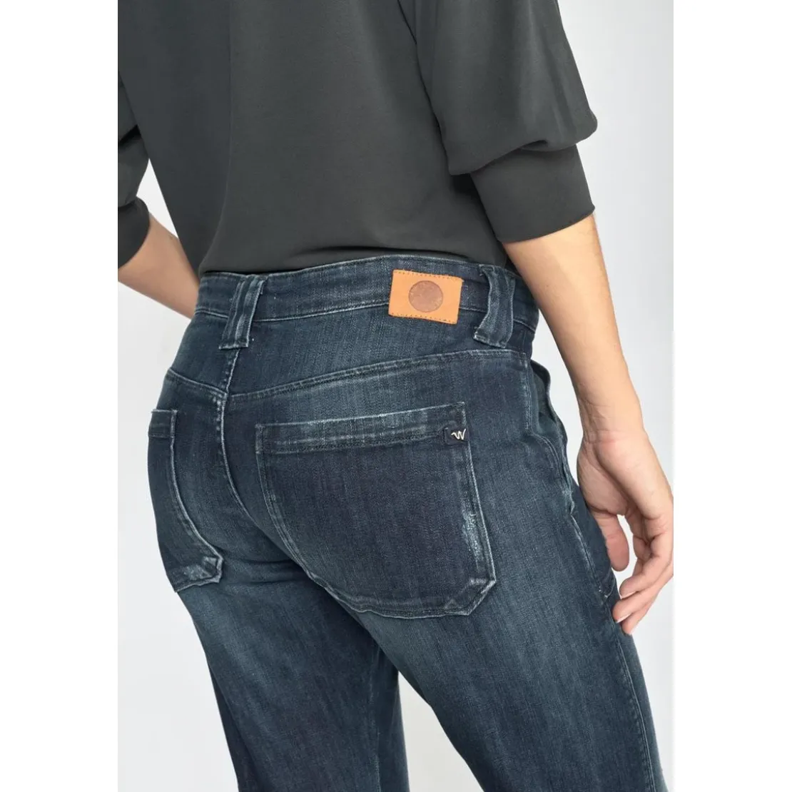 Le Temps des CerisesJeans Cara 200/43 boyfitdestroy bleu-noir N°2 en coton