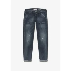 Le Temps des CerisesJeans Cara 200/43 boyfitdestroy bleu-noir N°2 en coton