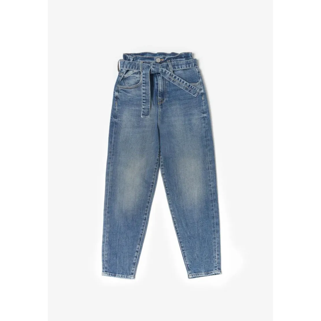 Le Temps des CerisesJeans fille, Milina boyfit vintage bleu N°4 en coton
