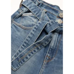 Le Temps des CerisesJeans fille, Milina boyfit vintage bleu N°4 en coton