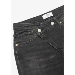 Le Temps des CerisesJeans fille, loose, large COSA - Noir en coton