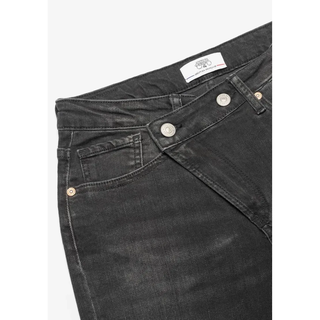 Le Temps des CerisesJeans fille, loose, large COSA - Noir en coton
