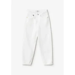 Le Temps des CerisesJeans fille, boyfit COSA, 7/8ème blanc en coton