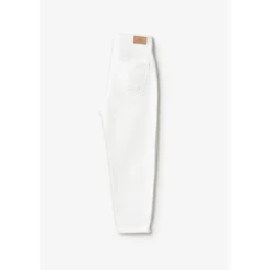 Le Temps des CerisesJeans fille, boyfit COSA, 7/8ème blanc en coton