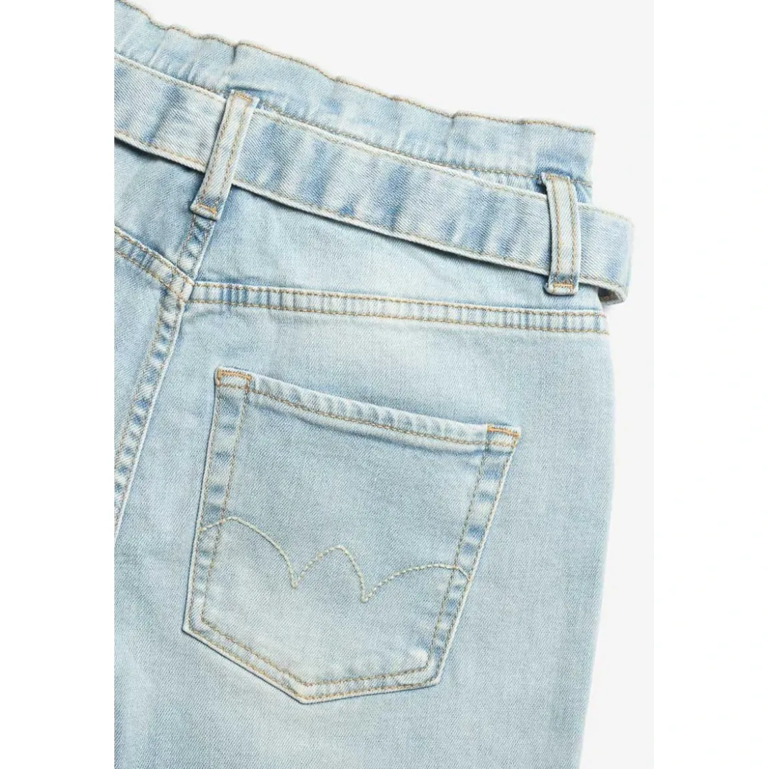 Le Temps des CerisesJeans fille, boyfit MILINA, 7/8ème bleu en coton