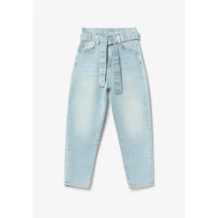 Le Temps des CerisesJeans fille, boyfit MILINA, 7/8ème bleu en coton