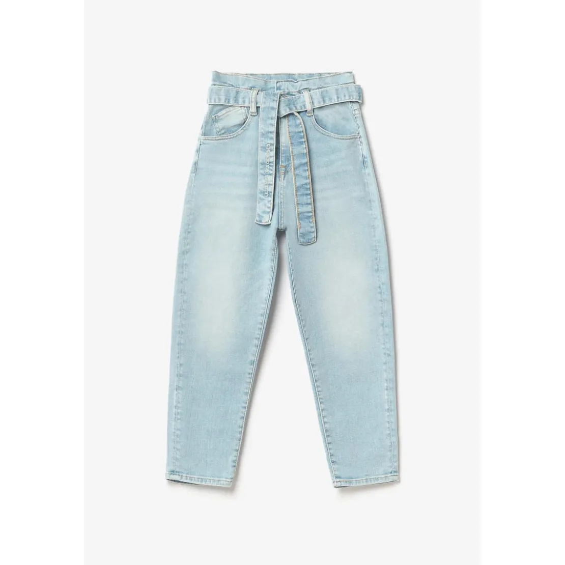 Le Temps des CerisesJeans fille, boyfit MILINA, 7/8ème bleu en coton