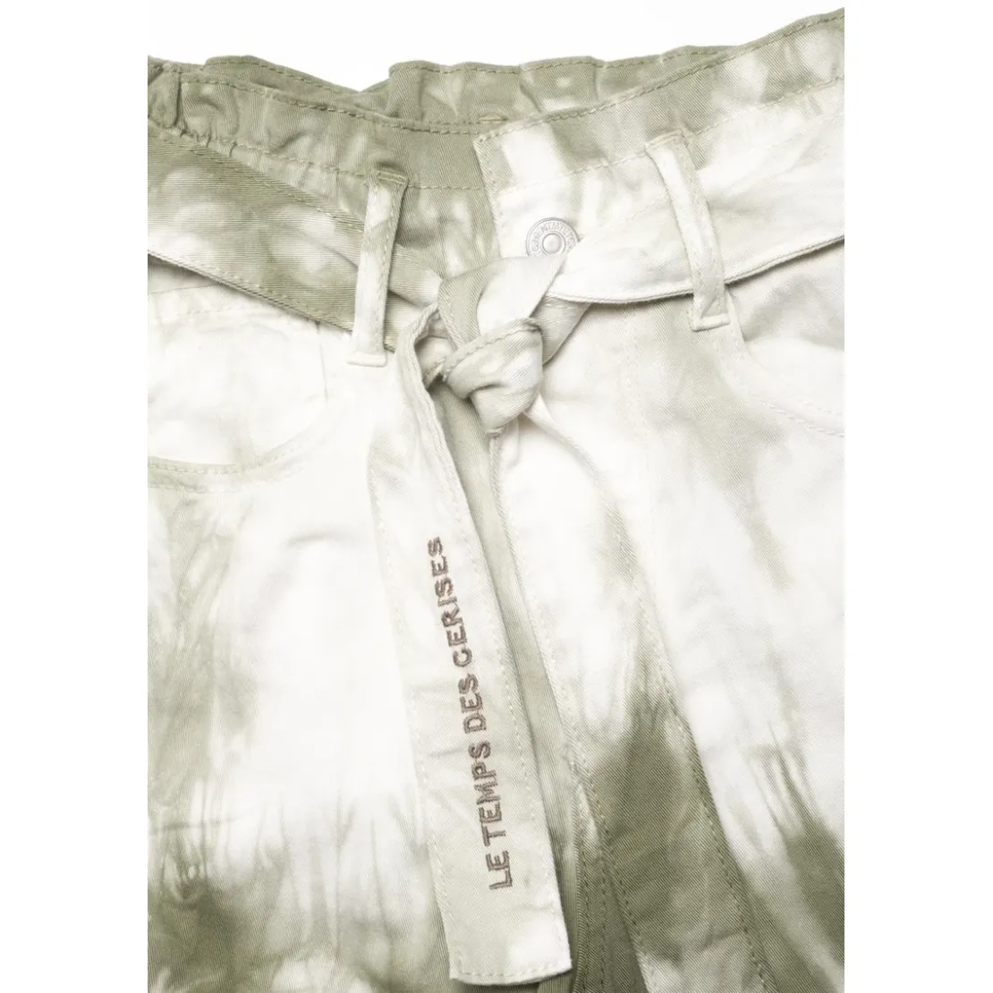 Le Temps des CerisesJeans fille, loose, large MILINA, longueur 34 vert