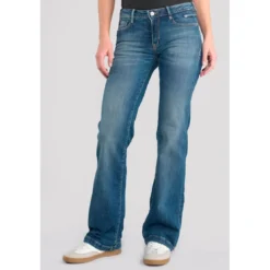 Le Temps des CerisesJeans flare, très évasé , longueur 34 bleu Gaia
