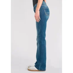 Le Temps des CerisesJeans flare, très évasé , longueur 34 bleu Gaia