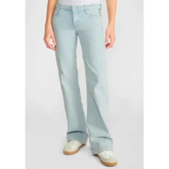 Le Temps des CerisesJeans flare, très évasé PULP high flare, longueur 34 bleu Iris en coton