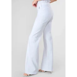 Le Temps des CerisesJeans flare, très évasé PULP high flare, longueur 34 blanc en coton
